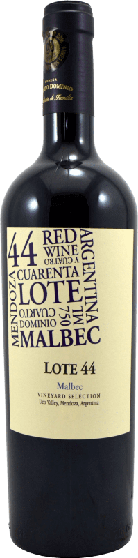 免费送货 | 红酒 Cuarto Dominio Lote 44 I.G. Mendoza 门多萨 阿根廷 Malbec 75 cl