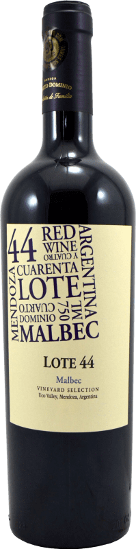 Бесплатная доставка | Красное вино Cuarto Dominio Lote 44 I.G. Mendoza Мендоса Аргентина Malbec — Мальбек 75 cl