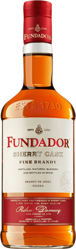 Envio grátis | Brandy Conhaque Pedro Domecq Fundador Sherry Cask D.O. Jerez-Xérès-Sherry Andaluzia Espanha 1 L