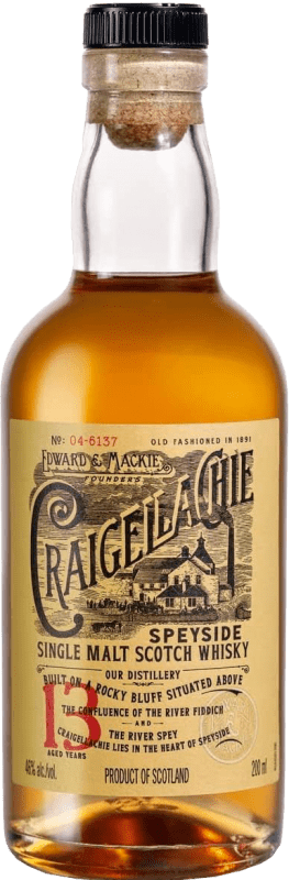 Envoi gratuit | Single Malt Whisky Craigellachie Malt Ecosse Royaume-Uni 13 Ans Petite Bouteille 20 cl