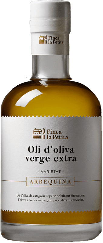 Spedizione Gratuita | Olio d'Oliva Finca La Petita EVO Extra Vergine Spagna Arbequina Bottiglia Medium 50 cl