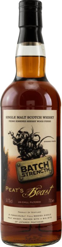 免费送货 | 单一麦芽威士忌 Peat's Beast 54,1º PX Pedro Ximénez Sherry Cask Strength — 桶强度, Batch — 批次 英国 70 cl