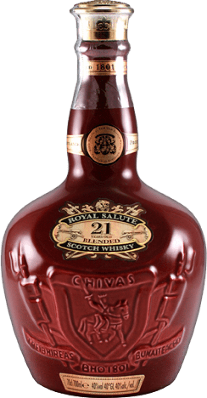 192,95 € Бесплатная доставка | Купажированный виски Chivas Regal Royal Salute Botella Marrón 21 Лет