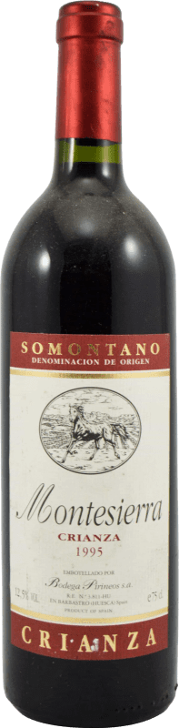 10,95 € Envio grátis | Vinho Tinto Pirineos Montesierra 1995 Crianza D.O. Somontano Exemplar de colecionador Não Próprio para Consumo