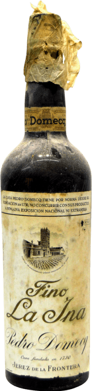 Free Shipping | Fortified wine Domecq Fino La Ina Collector's Specimen 1970's Spain 75 cl