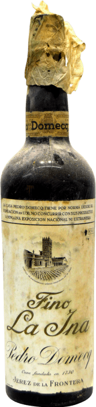39,95 € Envio grátis | Vinho fortificado Domecq Fino La Ina Espécime de Colecionador década de 1970