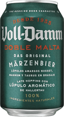 27,95 € | Boîte de 24 unités Bière Voll Damm Doble Malta Estilo Märzenbier Original Allemagne Canette 33 cl