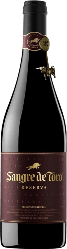 Envío gratis | Vino tinto Torres Sangre de Toro Reserva D.O. Catalunya Cataluña España Syrah, Garnacha, Mazuelo, Cariñena 75 cl