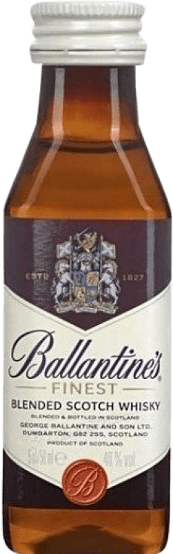 41,95 € Envio grátis | Caixa de 12 unidades Whisky Blended Ballantine's Garrafa Miniatura 5 cl