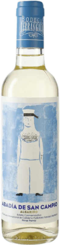 171,95 € Free Shipping | 24 units box White wine Terras Gauda Abadía de San Campio D.O. Rías Baixas Half Bottle 37 cl