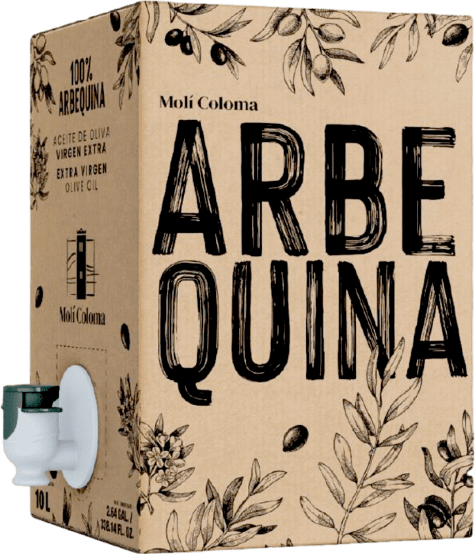95,95 € | Aceite de Oliva Finca Molí Coloma AOVE Virgen Extra D.O.P. Siurana Cataluña España Arbequina Bag in Box 10 L