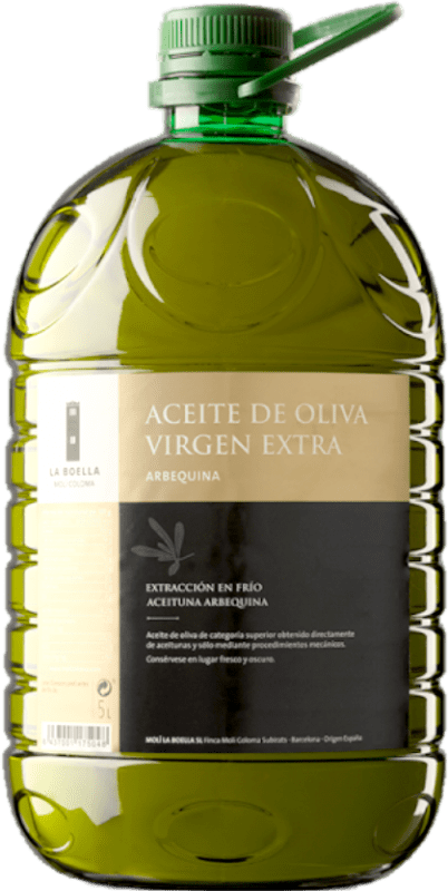 47,95 € | Aceite de Oliva Finca Molí Coloma AOVE Virgen Extra D.O.P. Siurana Cataluña España Arbequina Garrafa 5 L PET