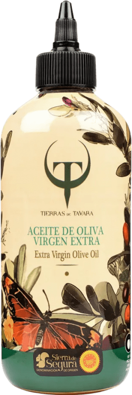 7,95 € Envío gratis | Aceite de Oliva Tierras de Tavara Biberón AOVE Virgen Extra D.O. Sierra de Segura Botella Medium 50 cl PET