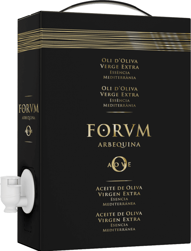 Free Shipping | Vinegar Augustus Forum EVOO Extra Virgin D.O. Penedès Catalonia Spain Arbequina Bag in Box 5 L