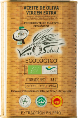 Envio grátis | Azeite de Oliva Trujal de Mágina Verde Salud AOVE Virgem Extra D.O. Sierra Mágina Jaén Espanha Picual Eco — Biológico Lata Especial 2,5 L