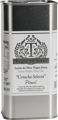 Envío gratis | Aceite de Oliva Pagos de Toral Cosecha Temprana, AOVE Virgen Extra Jaén España Picual Eco — Ecológico Lata Medium 1 L