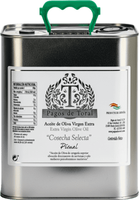 Huile d'Olive Pagos de Toral Picual Cosecha Temprana — Récolte Précoce, HOVE Vierge Extra Eco — Biologique Canette Spéciale 2,5 L