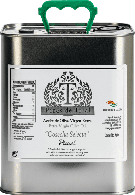 23,95 € | Olio d'Oliva Pagos de Toral Cosecha Temprana — Raccolta Precoce, EVO Extra Vergine Jaén Spagna Picual Eco — Biologico Lattina Speciale 2,5 L