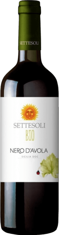 Kostenloser Versand | Rotwein Settesoli D.O.C. Sicilia Sizilien Italien Nero d'Avola Bio — Nachhaltig 75 cl