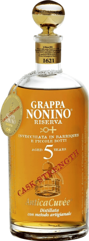 71,95 € | Grappa Nonino Reserva Friuli-Venezia Giulia Italia Merlot, Cabernet Sauvignon, Schioppettino 5 Años 75 cl