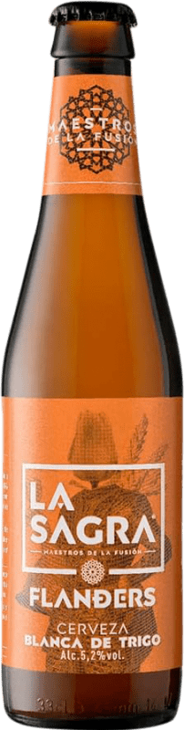 Envío gratis | Cerveza La Sagra Flanders Blanche — Blanca España Botellín Tercio 33 cl Myrtille — Arándanos