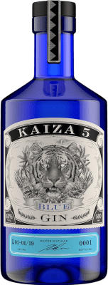 Envio grátis | Genever Gin Kaiza 5 Pitahaya Blue — Edição Azul África do Sul Garrafa Medium 50 cl Arándano — Mirtilos, Flor de Saúco — Flor de Sabugueiro, Fruta del Dragón — Fruta do Dragão