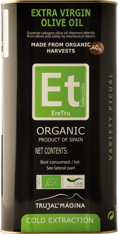 Envoi gratuit | Huile d'Olive Trujal de Mágina Et EreTru HOVE Vierge Extra D.O. Sierra Mágina Jaén Espagne Picual Eco — Biologique Canette Spéciale 3 L