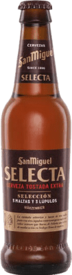 Envío gratis | Caja de 12 unidades Cerveza San Miguel Selecta Tostada Andalucía España Botellín Tercio 33 cl