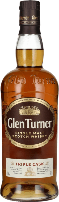 Kostenloser Versand | Single Malt Whisky Bardinet Glen Turner Triple Cask — Dreifachfass Reserve — Gereift Großbritannien 70 cl