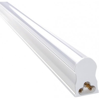 LED tube 8W T5 LED 6000K Cold light. Ø 2 cm. LED tube kit + bracket + installation accessories. Integrated Driver Kitchen, warehouse and hall. Aluminum and Polycarbonate. White and silver Color