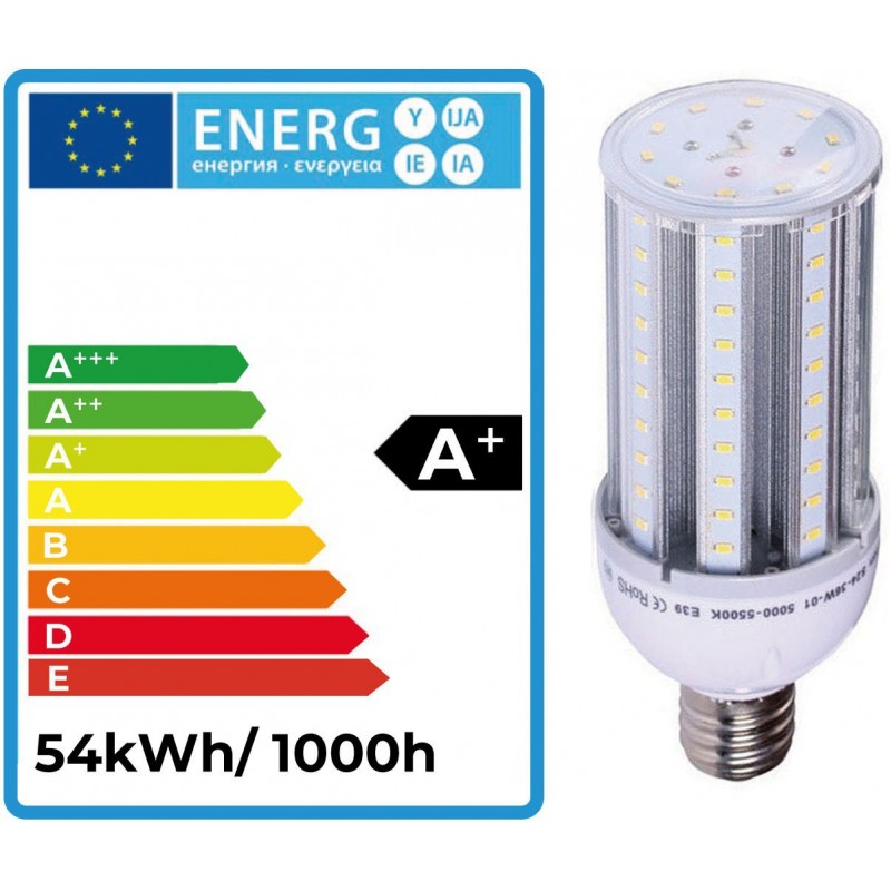 44,95 € Free Shipping | LED light bulb 54W E40 LED 6000K Cold light. Cob bulb. High power White Color