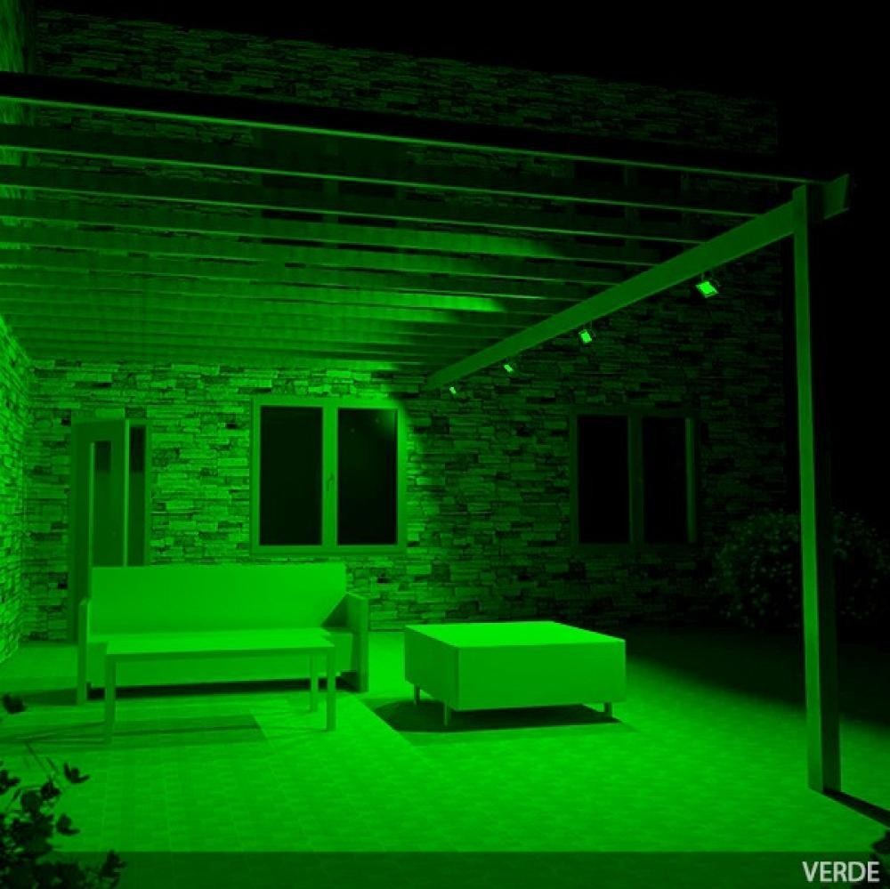 13,95 € Envio grátis | Holofote externo 10W 13×12 cm. Iluminação verde. EPISTAR SMD LED Chip Alumínio fundido e vidro temperado