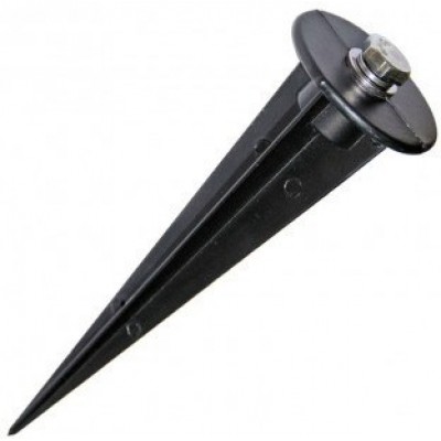 Lighting fixtures Ground fixing spike for reflector or LED spotlight. Medium and large spotlights Steel. Black Color