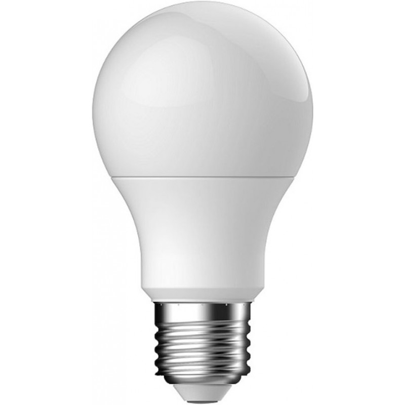 3,95 € Envío gratis | Bombilla LED 10W E27 LED 2700K Luz muy cálida. 12×6 cm. Alto brillo Aluminio y Policarbonato. Color blanco
