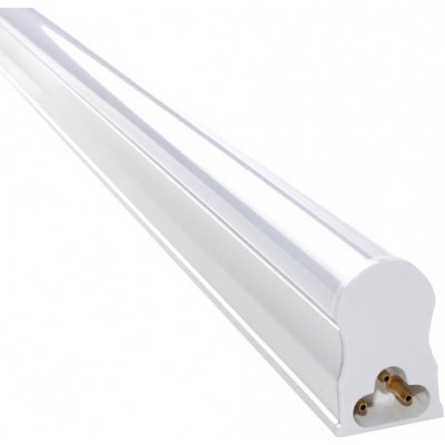 LED tube 20W T5 LED 3000K Warm light. Ø 2 cm. LED tube kit + bracket + installation accessories. Integrated Driver Aluminum and polycarbonate. White and silver Color