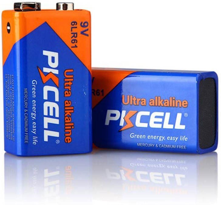 1,95 € Spedizione Gratuita | Batterie PKCell PK2077 9V (6LR61) 9V Batteria ultra alcalina. Consegnato in blister × 1 unità