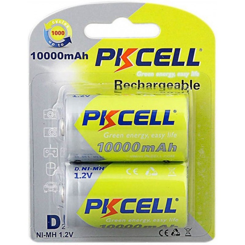 48,95 € Бесплатная доставка | Аккумуляторы PKCell PK2076 D (LR20) 1.2V Аккумуляторная батарея. Поставляется в блистерах по 2 шт