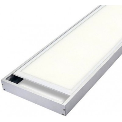 12,95 € Free Shipping | LED panel LED 120×30 cm. Surface mounting kit for LED panel Lacquered aluminum. White Color