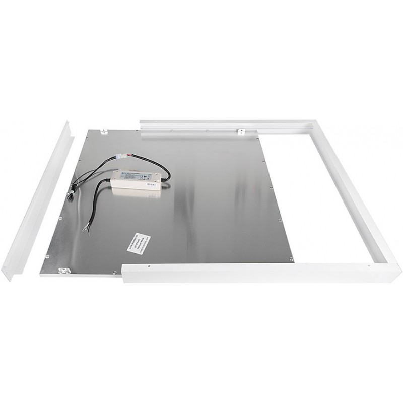 12,95 € Free Shipping | LED panel LED Rectangular Shape 120×30 cm. Surface mounting kit for LED panel Office, work zone and warehouse. Lacquered aluminum. White Color