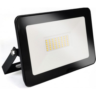 7,95 € Free Shipping | Flood and spotlight 30W 4500K Neutral light. 17×14 cm. EPISTAR LED SMD IPAD Chip. High brightness. Extra flat Cast aluminum and tempered glass. Black Color