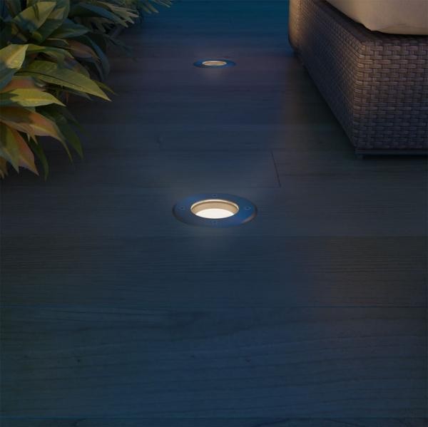 11,95 € Kostenloser Versand | Leuchtfeuer 7W 6000K Kaltes Licht. Ø 11 cm. Bodeneinbaustrahler + LED-Lampe Edelstahl 304. Rostfreier stahl Farbe
