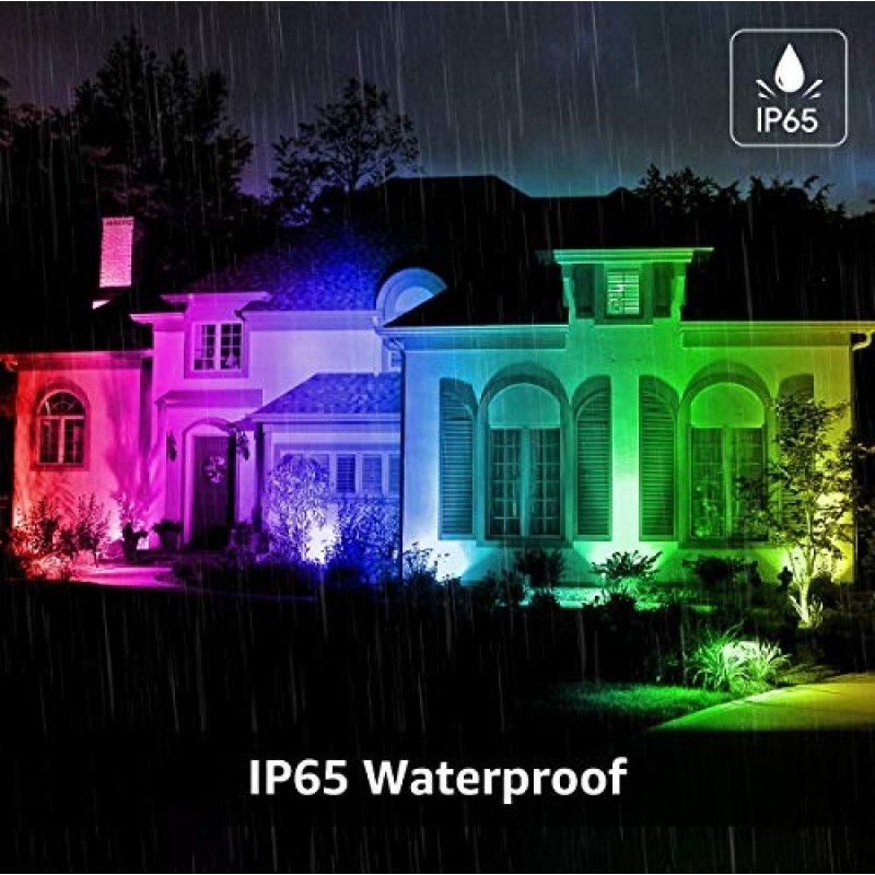 13,95 € Free Shipping | Flood and spotlight 10W RGB Multicolor with remote control Terrace and garden. Aluminum. Gray and black Color