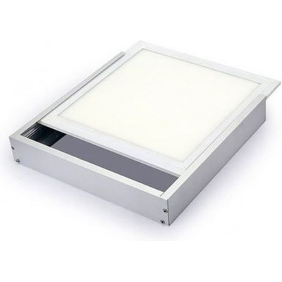 Painel de LED LED Forma Quadrado 60×60 cm. Kit de montagem em superfície para painel LED Escritório, área de trabalho e estoque. Alumínio lacado. Cor branco