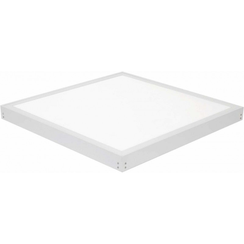 14,95 € Free Shipping | LED panel LED Square Shape 60×60 cm. Surface mounting kit for LED panel Office, work zone and warehouse. Lacquered aluminum. White Color