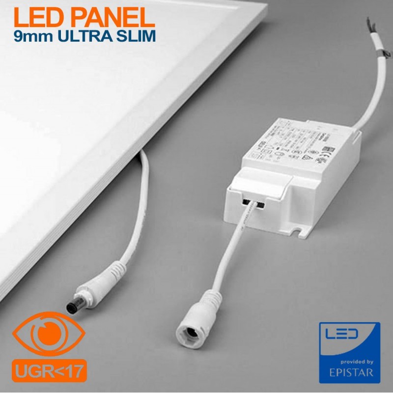 208,95 € Free Shipping | 6 units box LED panel 40W LED 4000K Neutral light. Rectangular Shape 120×30 cm. Full kit. Slimline Extra-flat LED panel + Driver + Recessed fixing clips Office, work zone and warehouse. Pmma and lacquered aluminum. White Color