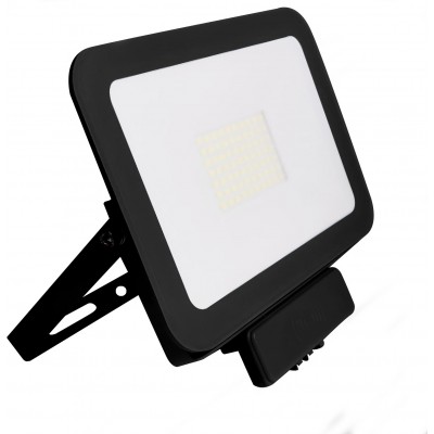 25,95 € Envoi gratuit | Projecteur d'extérieur 50W 3000K Lumière chaude. 24×17 cm. Compact. Extra-plat. Détecteur de mouvement Fonte d'aluminium et verre trempé. Couleur noir