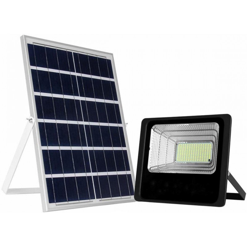 71,95 € Free Shipping | Flood and spotlight NB2079 60W 6000K Cold light. LED floodlight with solar recharge Terrace, garden and facilities. Cast aluminum and tempered glass. Black Color