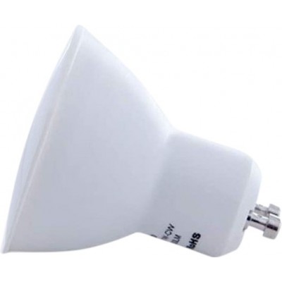 1,95 € Kostenloser Versand | LED-Glühbirne 7W GU10 LED 6000K Kaltes Licht. Ø 5 cm. Hohe Helligkeit Aluminium und Polycarbonat. Weiß Farbe