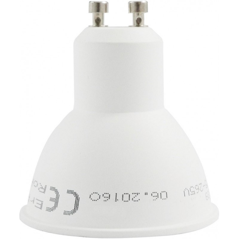 1,95 € Free Shipping | LED light bulb 5W GU10 LED 3000K Warm light. Ø 5 cm. High brightness Aluminum and polycarbonate. White Color