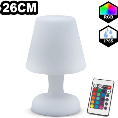 49,95 € Free Shipping | Furniture with lighting LED RGBW Ø 16 cm. Multicolor RGB LED table lamp with remote control Terrace, garden and facilities. Polyethylene